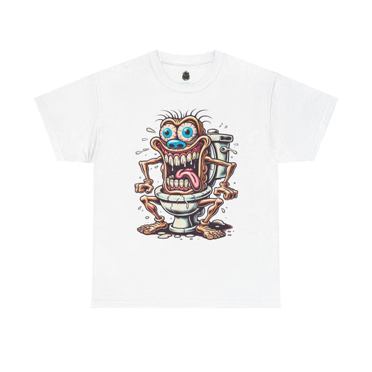 Crazy Toilet Monster T-Shirt — Funny Gross Cartoon Tee