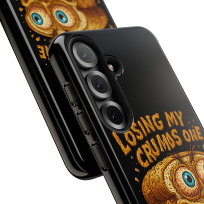 Phone Case — "Losing My Crumbs One Thought at a Time" Funny Retro Bread Illustration