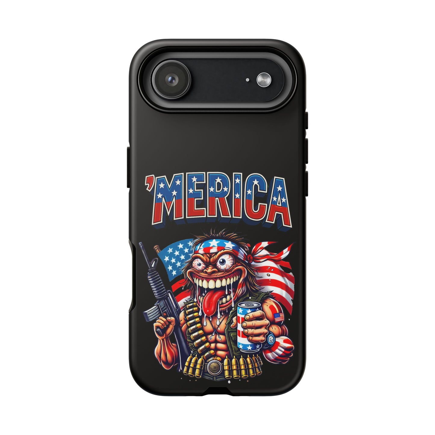 'MERICA Patriotic Phone Case — American Flag Madman Design