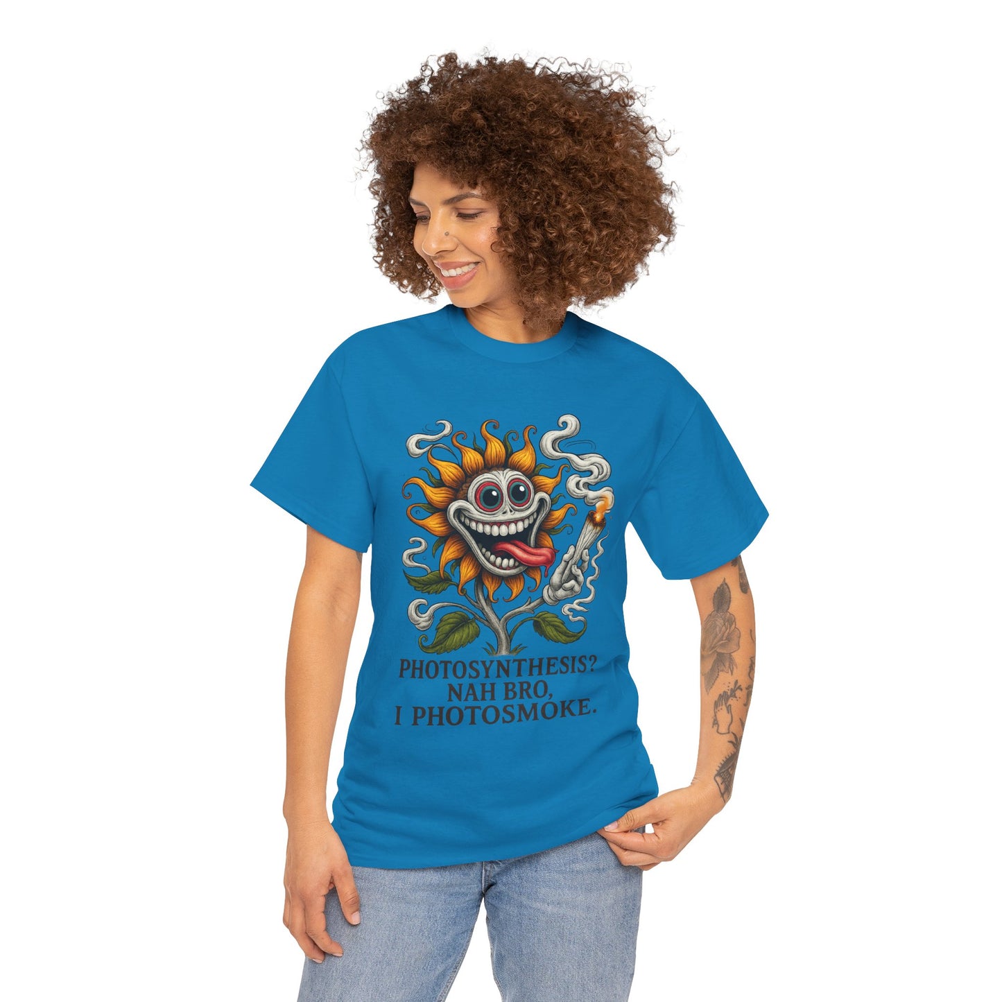 Photosmoke Sunflower – “I Photosmoke” Funny Stoner Plant T-Shirt