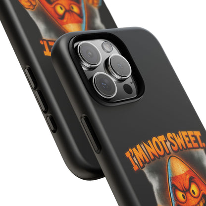 Phone Case — "I'm Not Sweet, I'm Spite in Stripes" Candy Monster Design