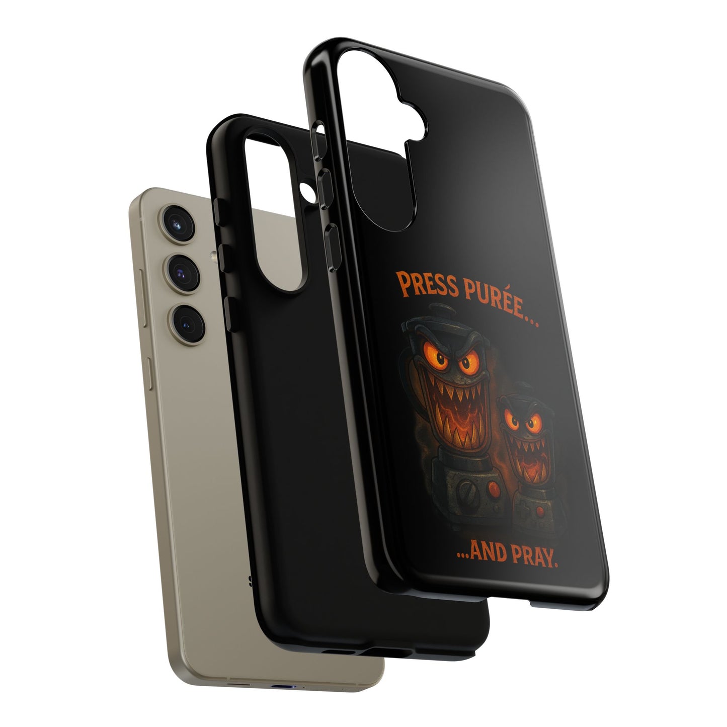 Phone Case - 'Press Purée...and Pray' Halloween Horror Protective Cover