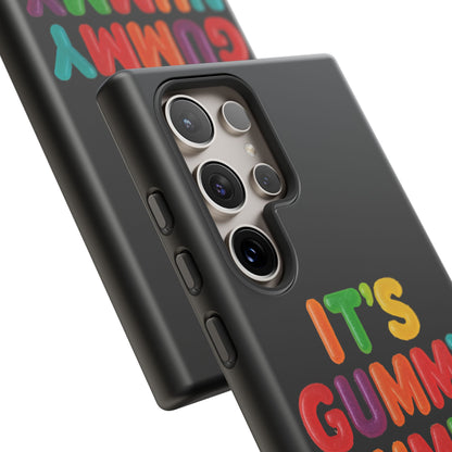 Phone Case — "It's Gummy Nummy Time" Colorful Candy Lettering Protective Case