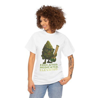Educated. Medicated. Elevated. – Nerd Nug with Bong Tee