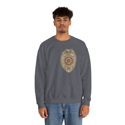Flames Test Metal Courage Defines the Firefighter Crewneck Sweatshirt