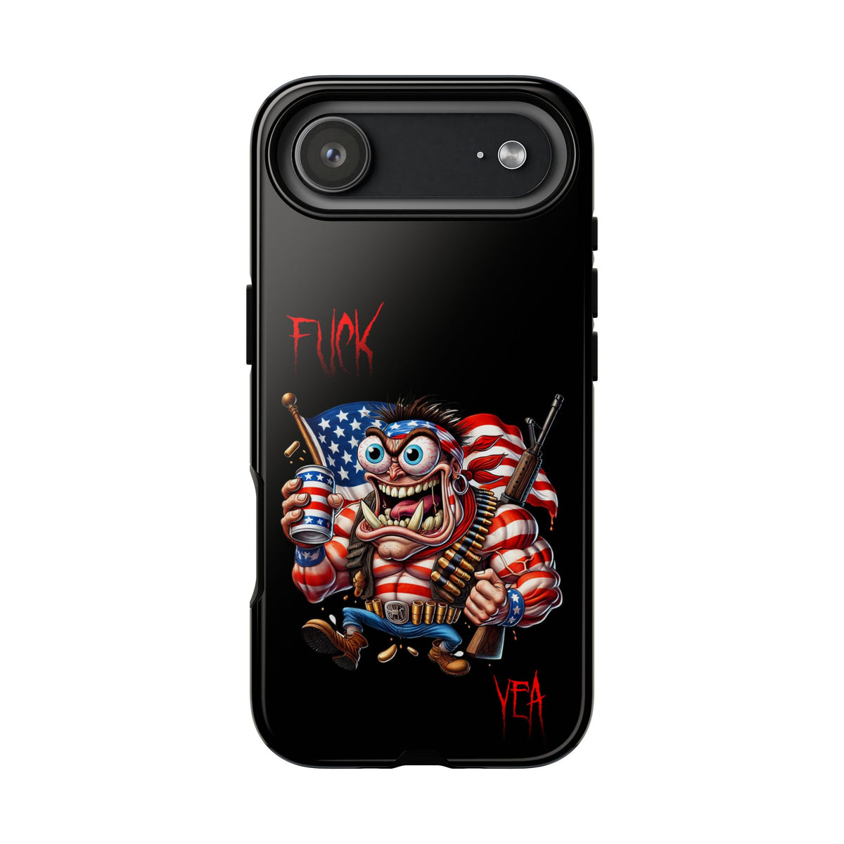 Patriotic Madman Phone Case — 'Funk Yea' USA Flag Tough Case