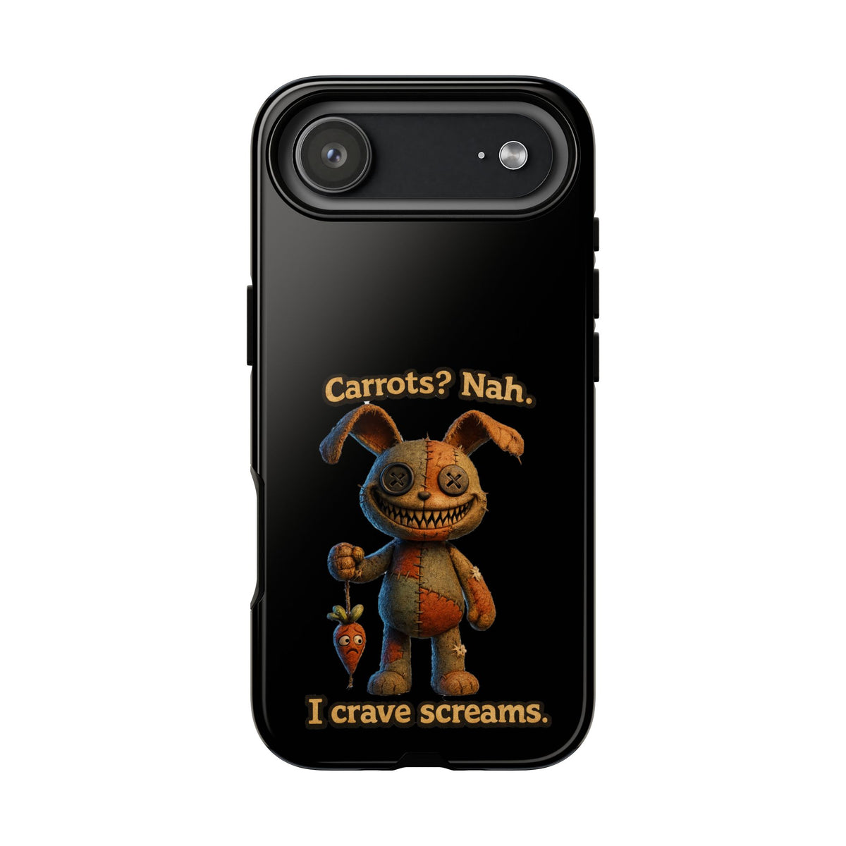 Phone Case — Creepy Bunny "Carrots? Nah. I crave screams." Horror iPhone Case