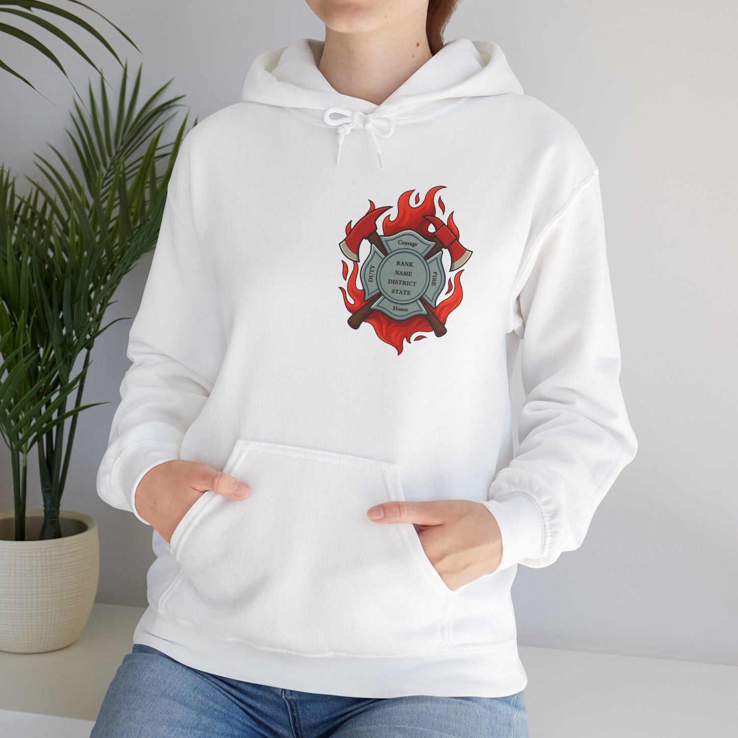 Courage Under Fire Firefighter Hoodie