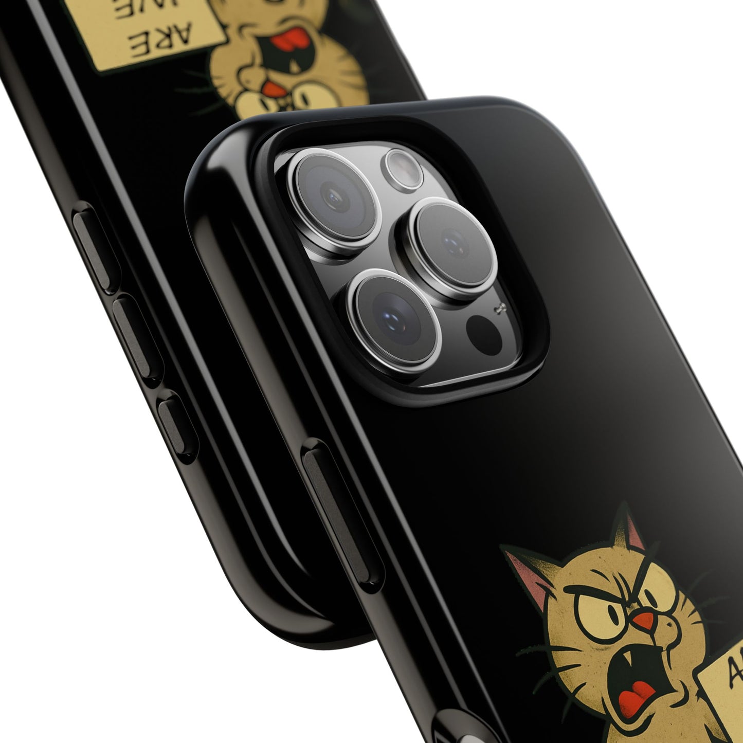 Angry Cat Phone Case — 'Are We Next' Protest Graphic iPhone Case