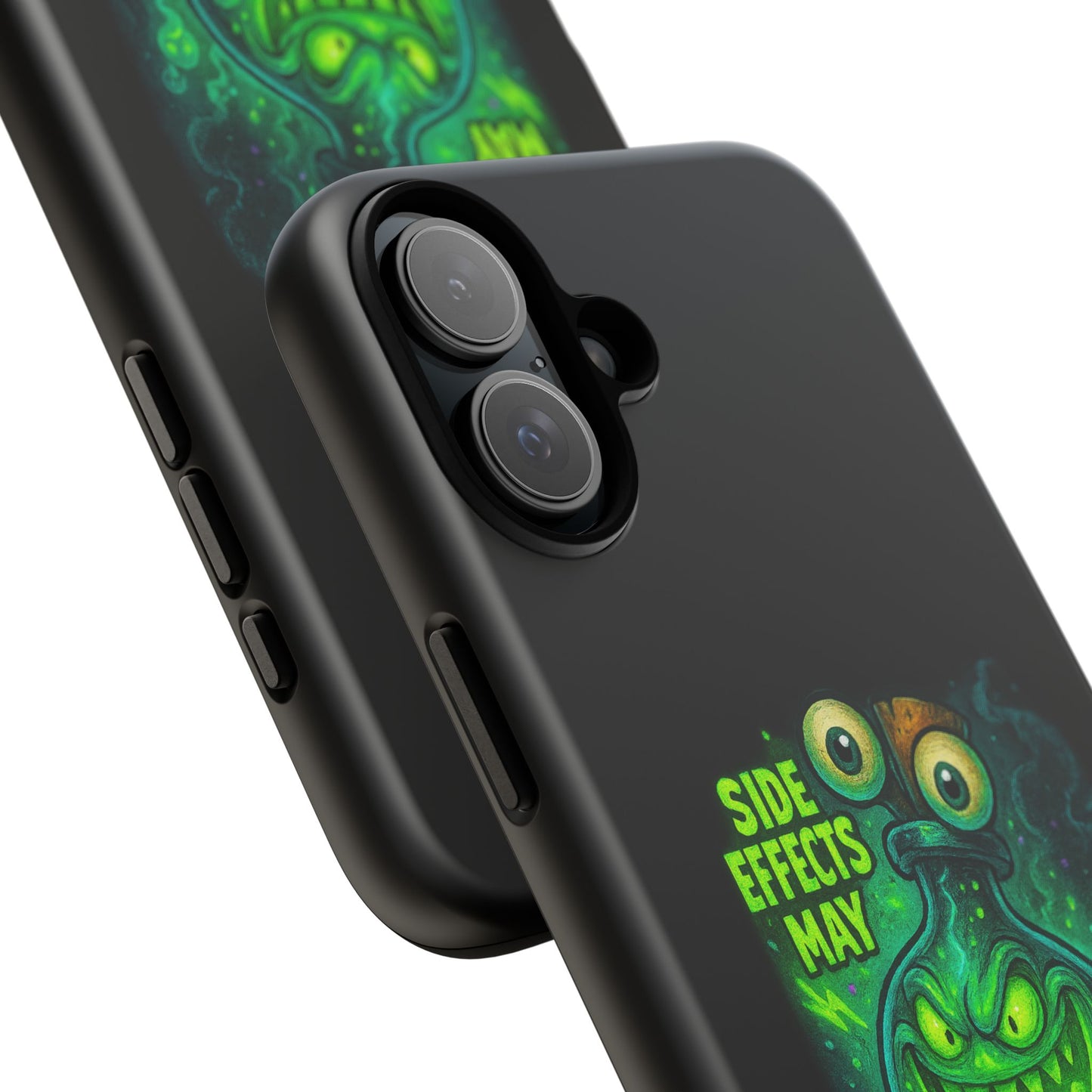 Phone Case — 'Side Effects May Include Laughter, Screaming, Glowing, and Doom' Neon Monster