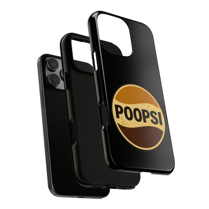 Poopsi Retro Logo Phone Case — Funny Vintage Soda-Inspired iPhone Cover