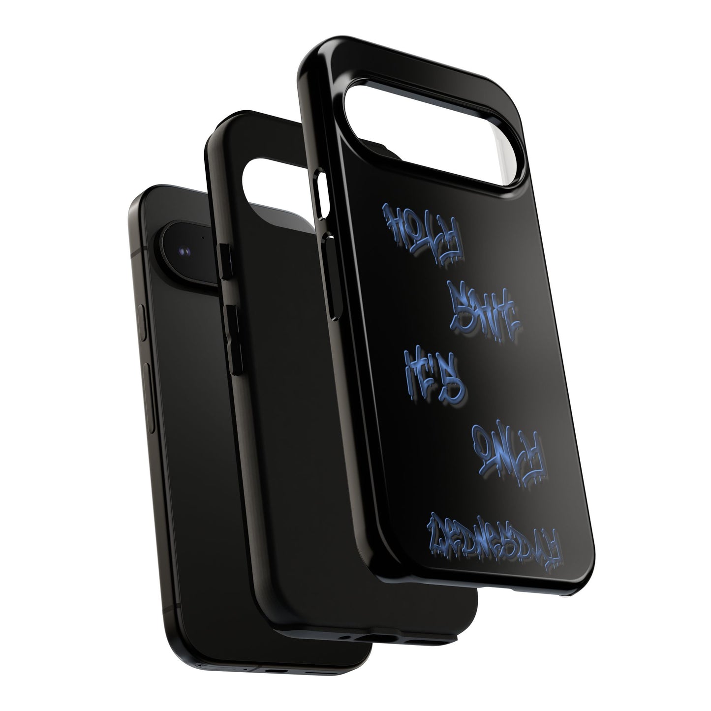 Phone Case — Blue Neon Graffiti "Tough Cases" Protective Cover