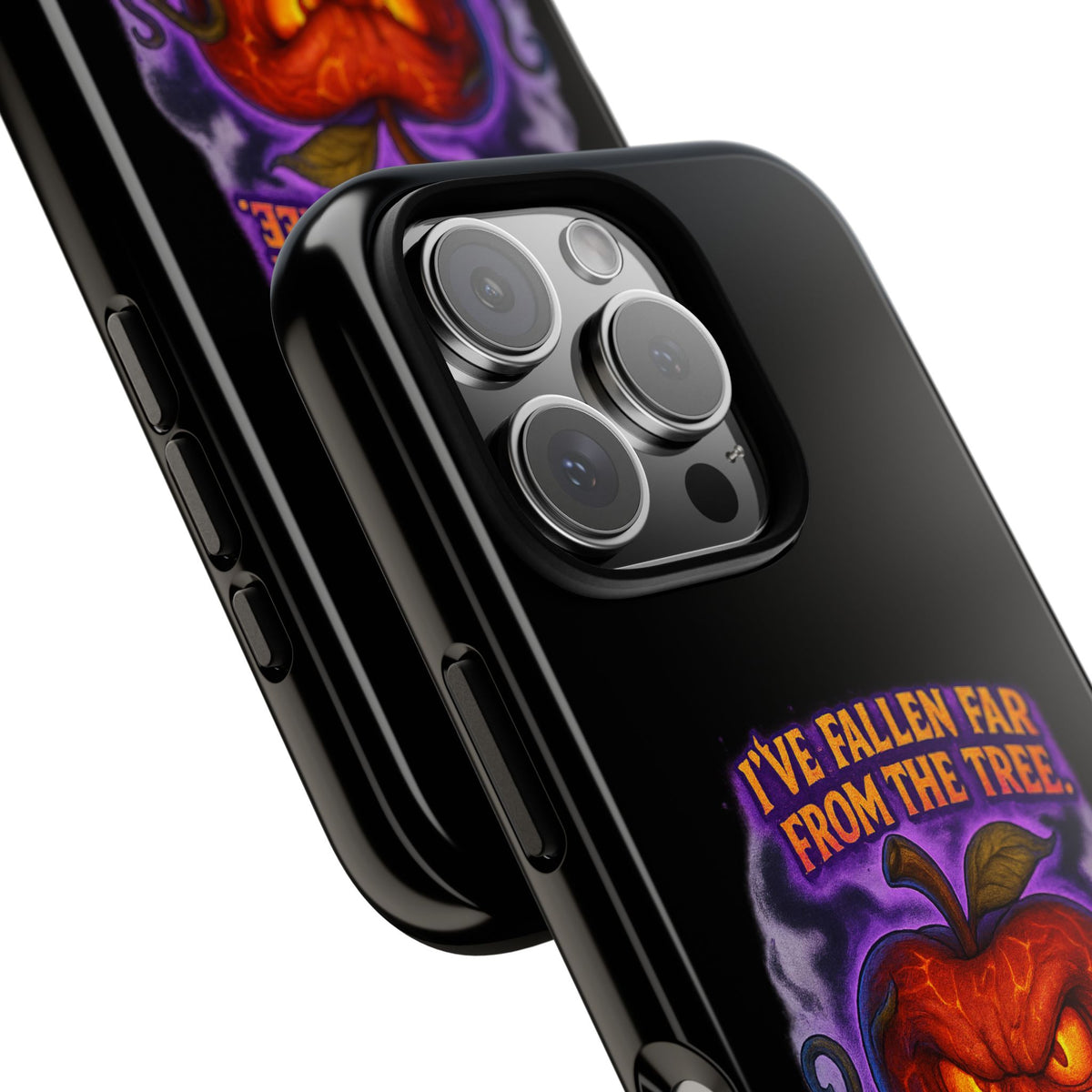 Phone Case — 'I've Fallen Far From the Tree, Straight Into Madness' Pumpkin Horror Design