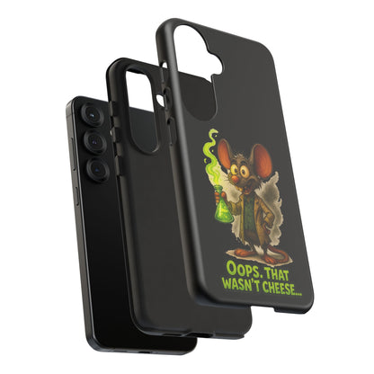 Phone Case — Funny Cartoon Rat "Oops That Wasn't Cheese" Protective Cover