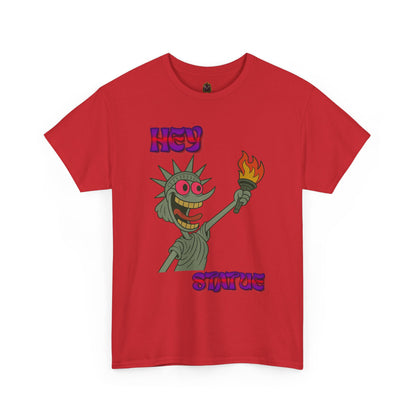Funny Statue of Liberty Tee, Unisex Cotton T-Shirt, Gift for Friends, Summer