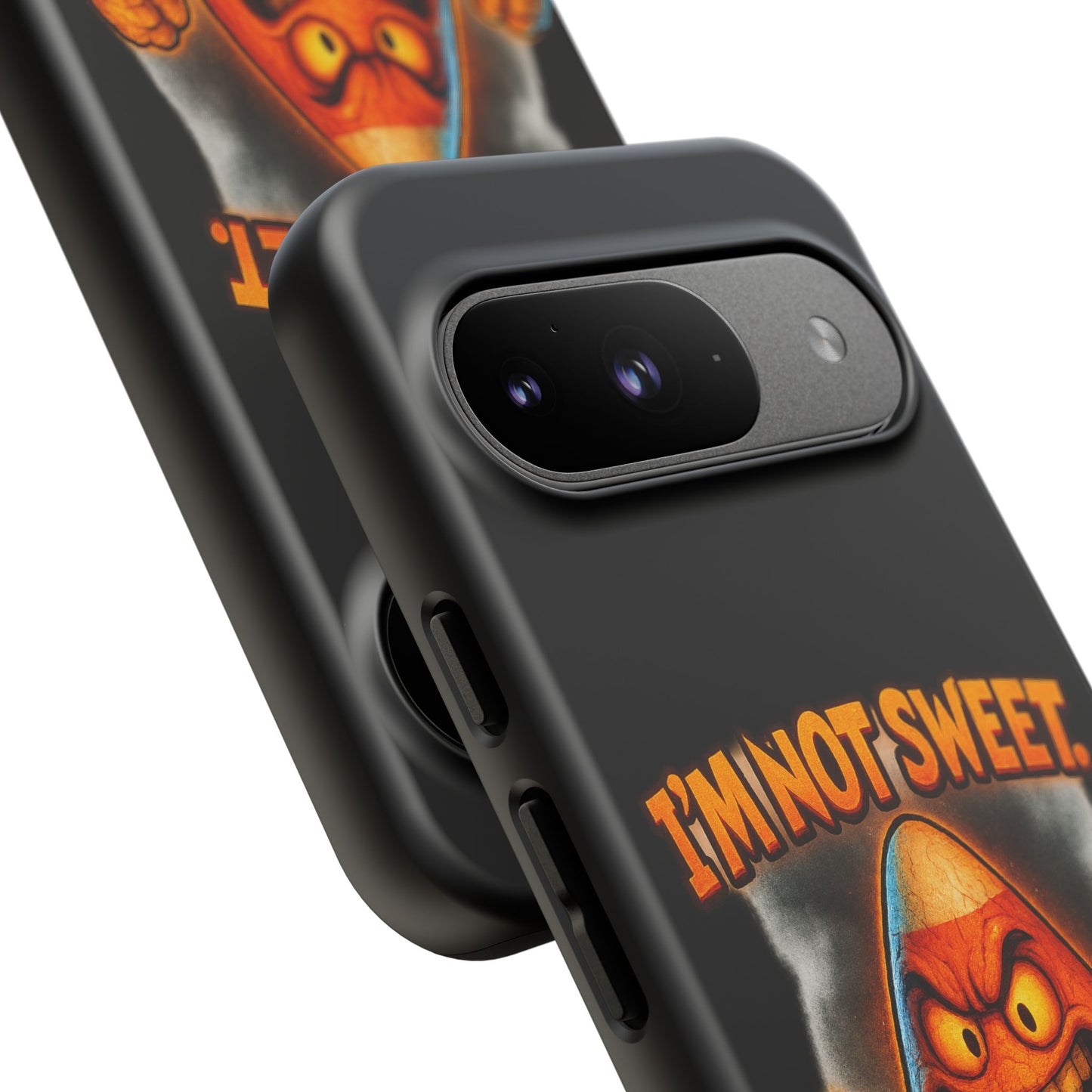 Phone Case — "I'm Not Sweet, I'm Spite in Stripes" Candy Monster Design