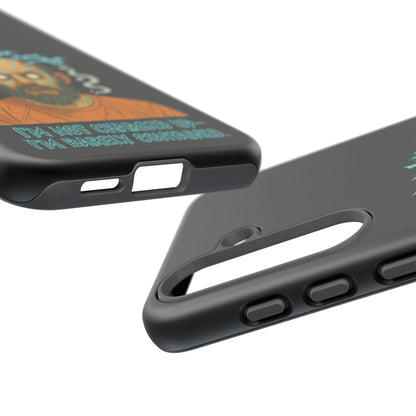 Phone Case — “I’m Not Charged Up… I’m Barely Contained” Electric Horror Design