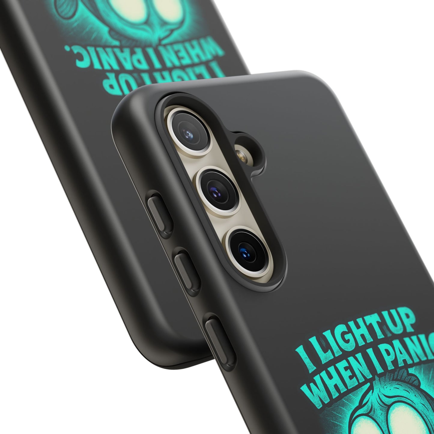 Phone Case — "I Light Up When I Panic" Glow Fish Anxiety Phone Case