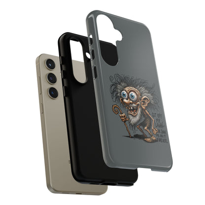 Phone Case — Funny Grumpy Troll Design: “Get Off My Lawn” Protective Cover