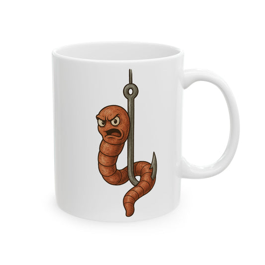 Fox Illustration Ceramic Mug – Cute Worm Coffee Tea Cup (11oz & 15oz)