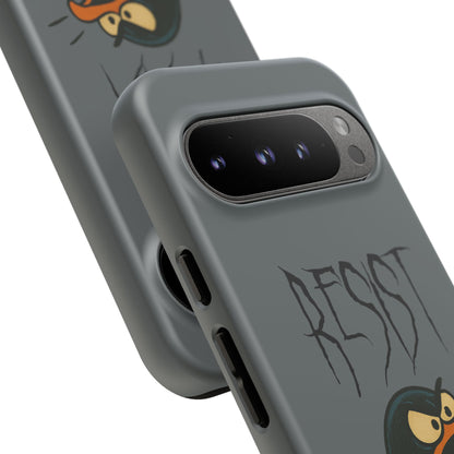 Resist Angry Penguin Phone Case — Protective iPhone Case with Bold Cartoon Design