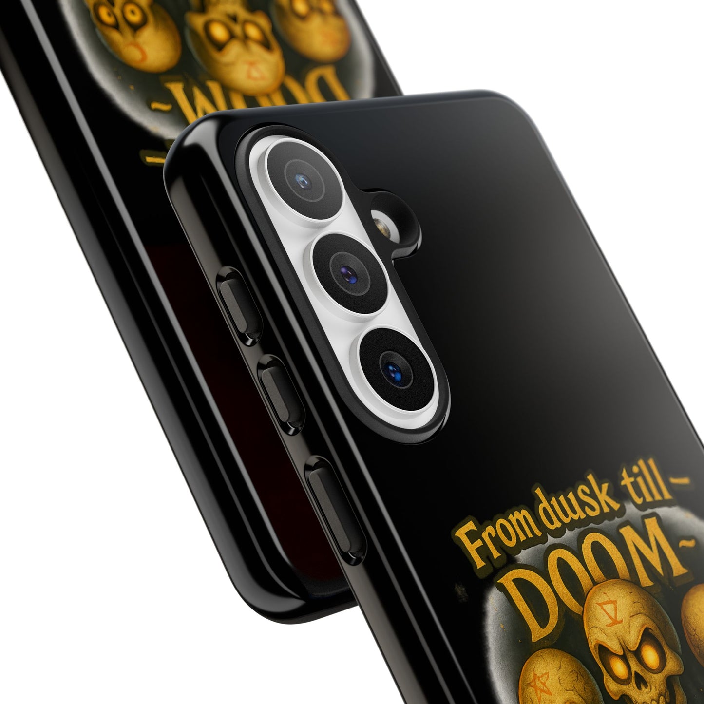 Phone Case — "From Dusk Till Doom We Jam" Skeleton Band Design