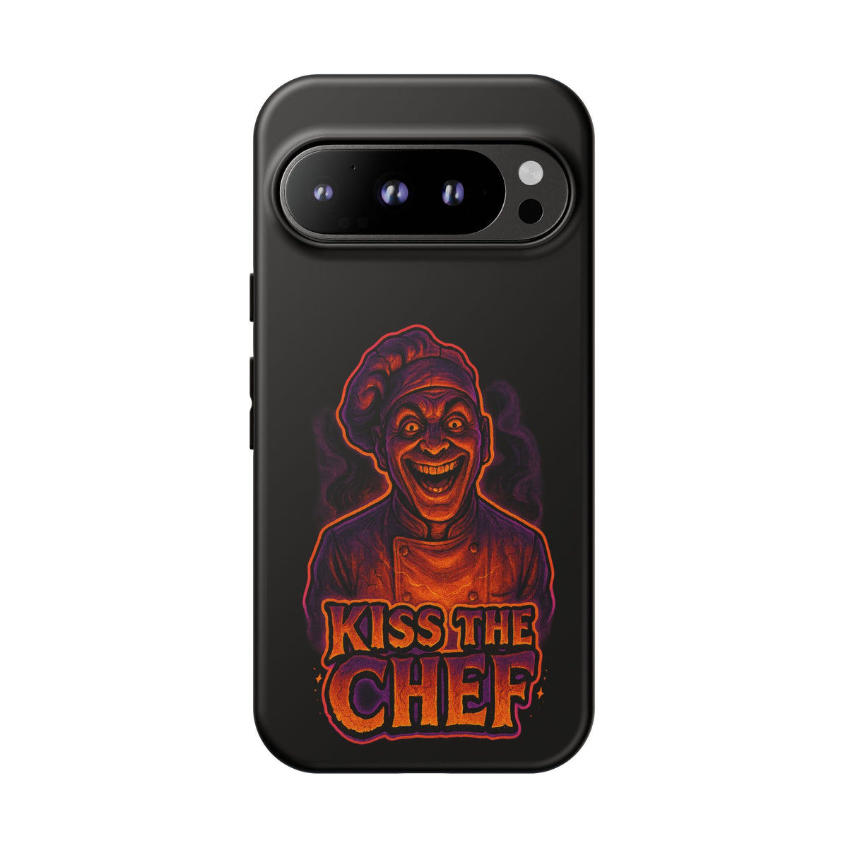 Phone Case — "Kiss the Chef" Neon Horror Chef Design