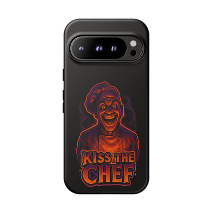Phone Case — "Kiss the Chef" Neon Horror Chef Design