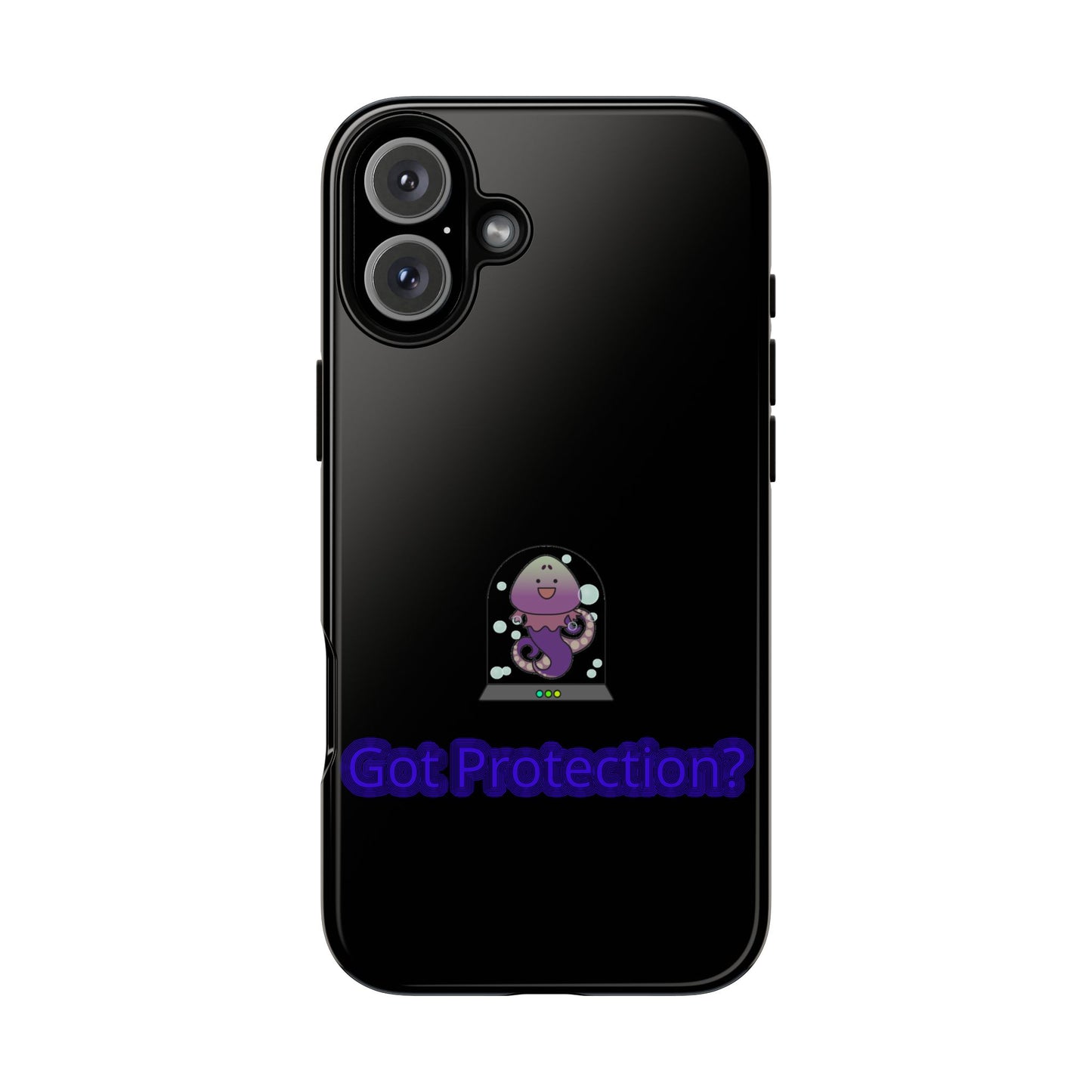 Phone Case — 'Got Protection?' Cute Purple Alien Anti-Shock Protective Cover