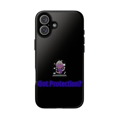 Phone Case — 'Got Protection?' Cute Purple Alien Anti-Shock Protective Cover