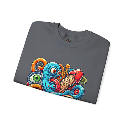 Psychedelic Tentacle Citrus Crewneck Sweatshirt