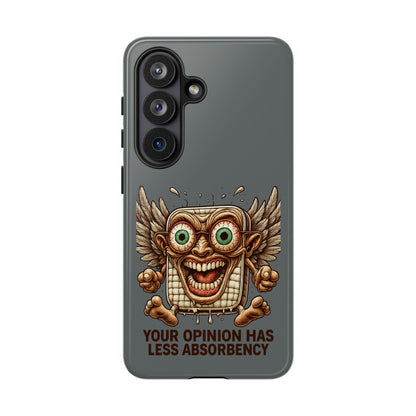 Phone Case — Funny Vintage Winged Toaster Design (“Your Opinion Has Less Absorbency”)