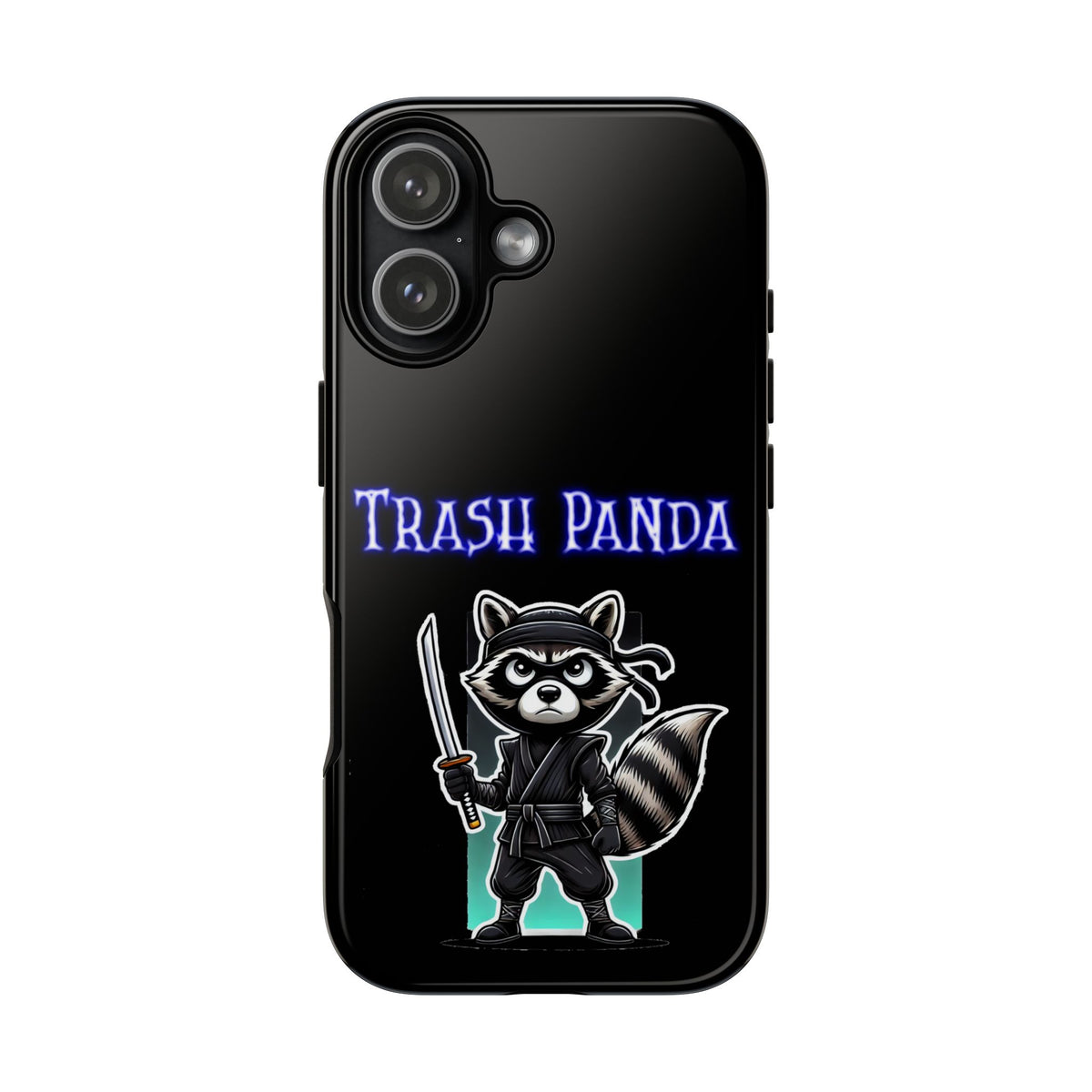 Trash Panda Ninja Phone Case — Cute Raccoon Warrior Protective Case