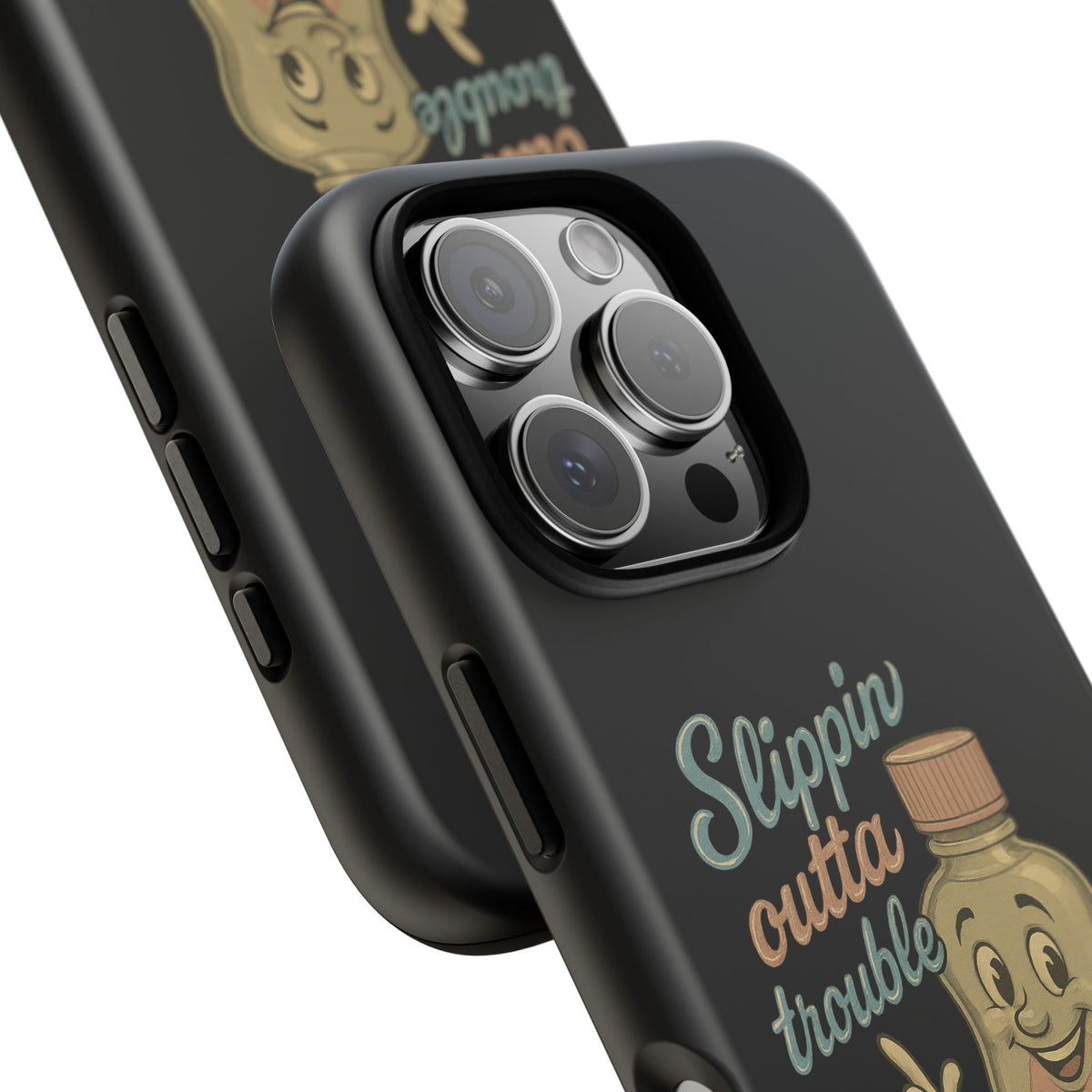 Phone Case — 'Slippin Outta Trouble' Retro Baby Oil Mascot