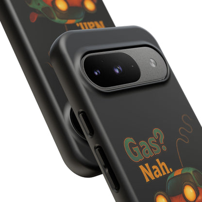 Phone Case — "Gas? Nah. I Run on Bad Far Decisions" Funny Cartoon Car Protective Cover