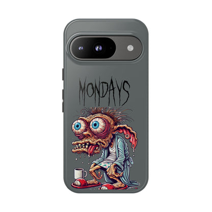 Mondays Zombie Character Phone Case – Funny Groggy Coffee Phone Cover