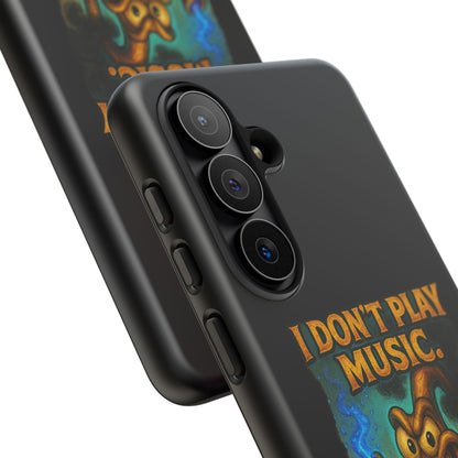 Phone Case — "I Don't Play Music. I Detonate It." Cartoon Bomb Graphic