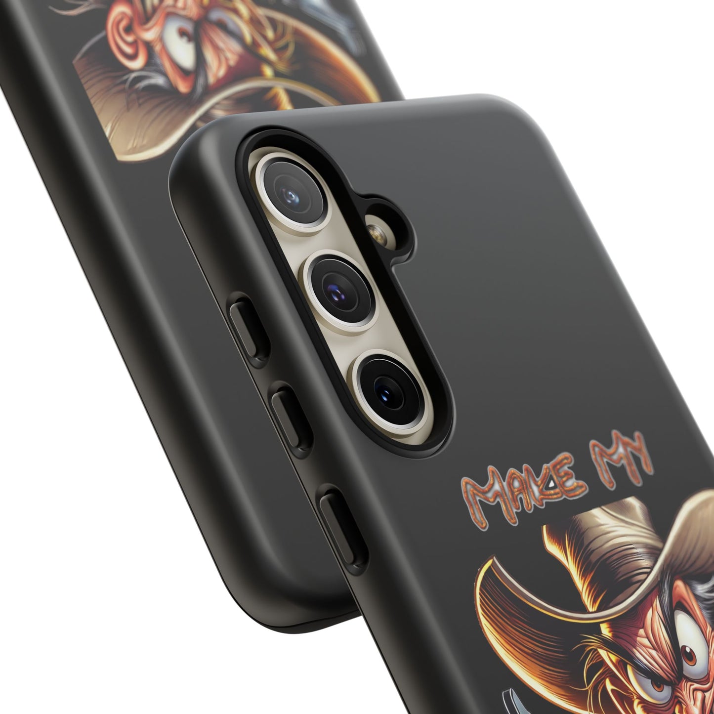 Phone Case - 'Make My Day' Cowboy Revolver Graphic Protective Case