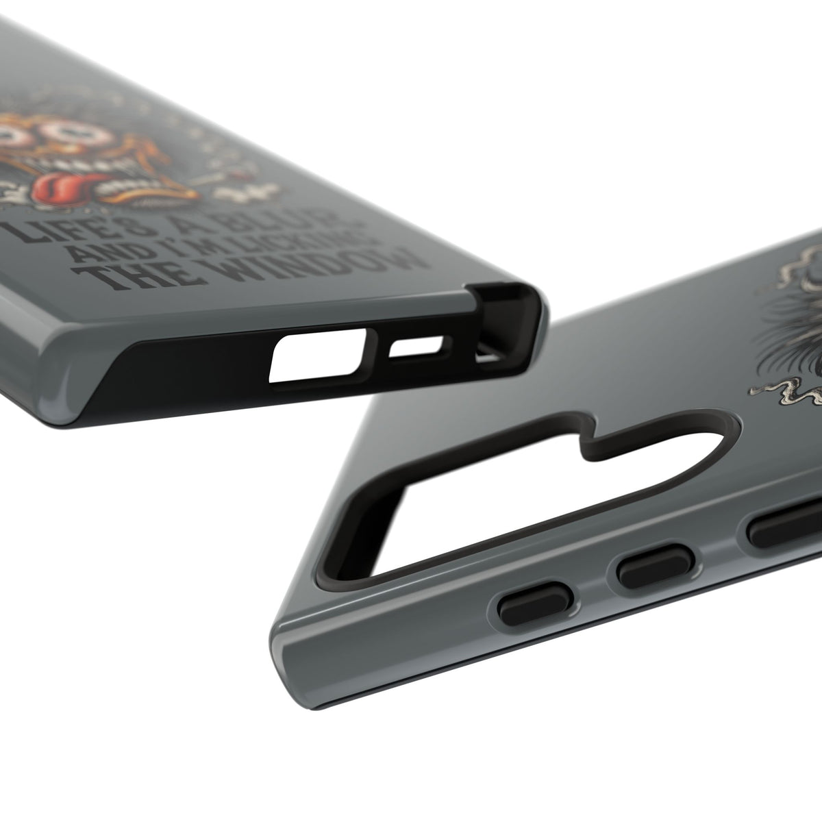 Phone Case — 'Life's a Blur and I'm Licking the Window' Funky Monster Graphic