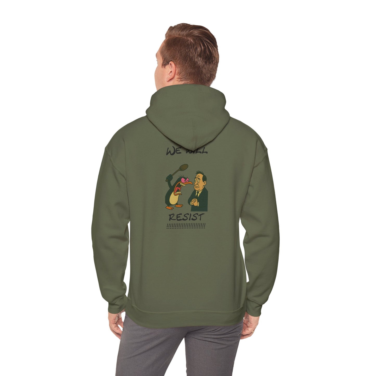 We Will Resist Angry Penguin Hoodie