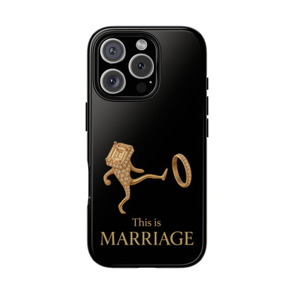 Phone Case - ‘This is Marriage’ Gold Ring Cartoon Design