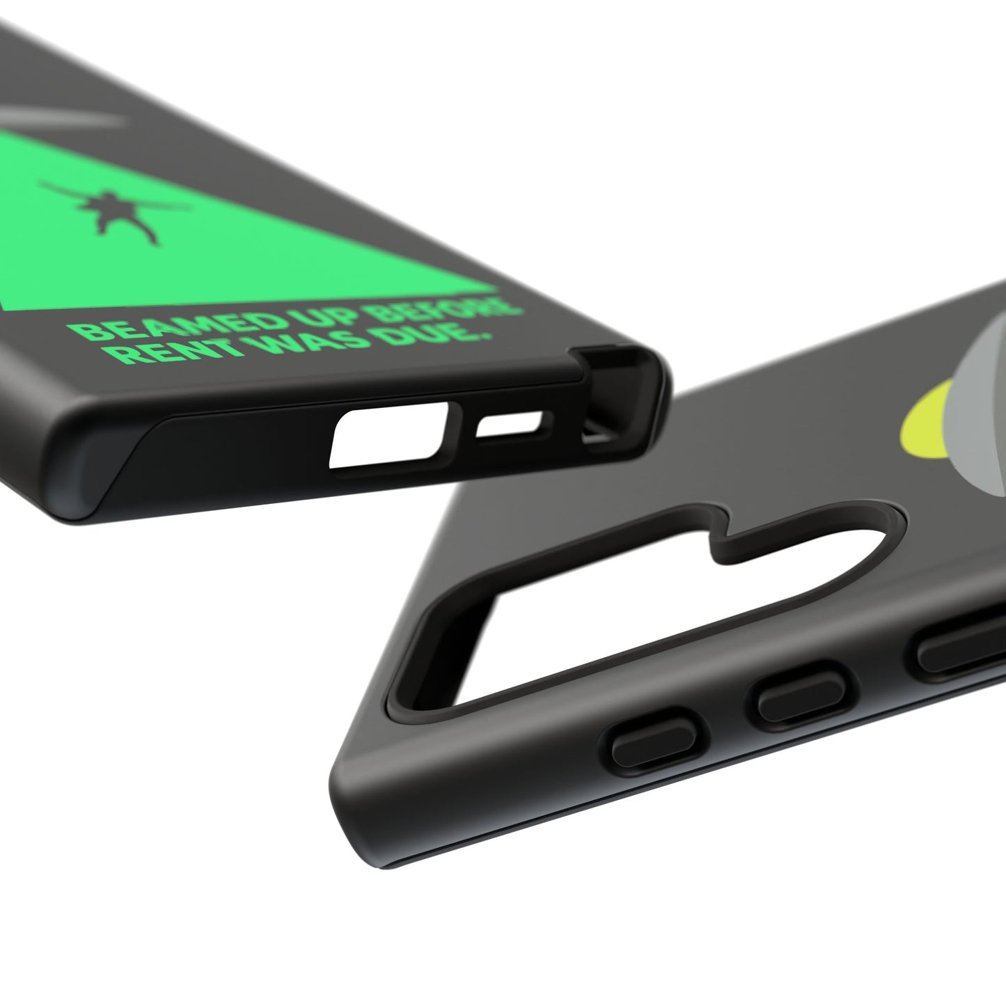 Phone Case — 'Beamed Up Before Rent Was Due' Alien Abduction Design