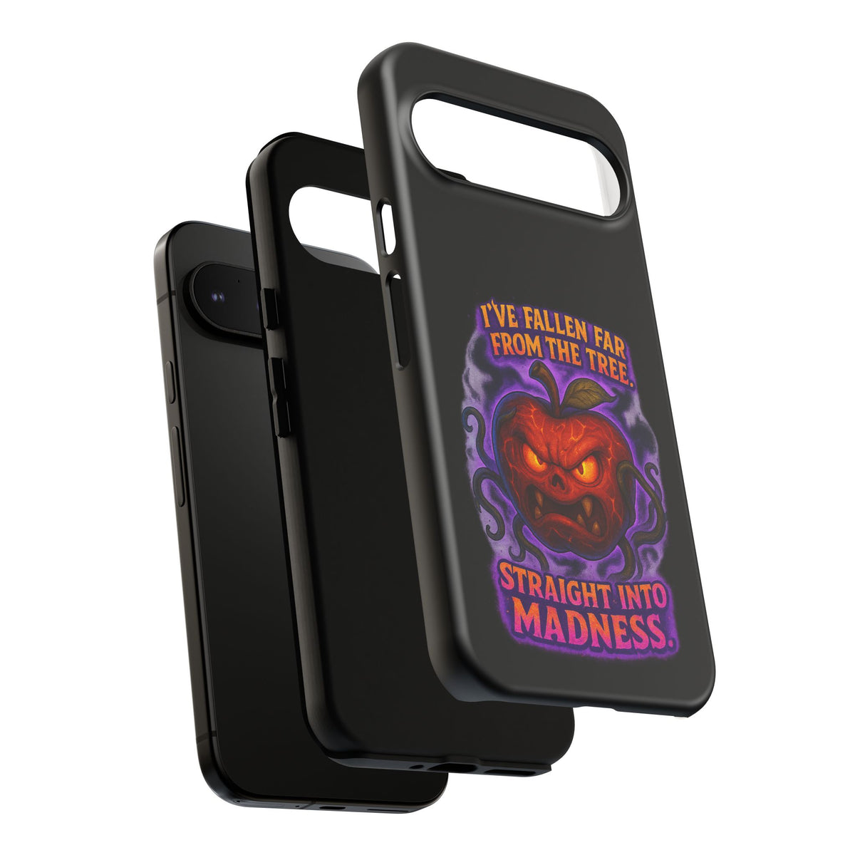 Phone Case — 'I've Fallen Far From the Tree, Straight Into Madness' Pumpkin Horror Design