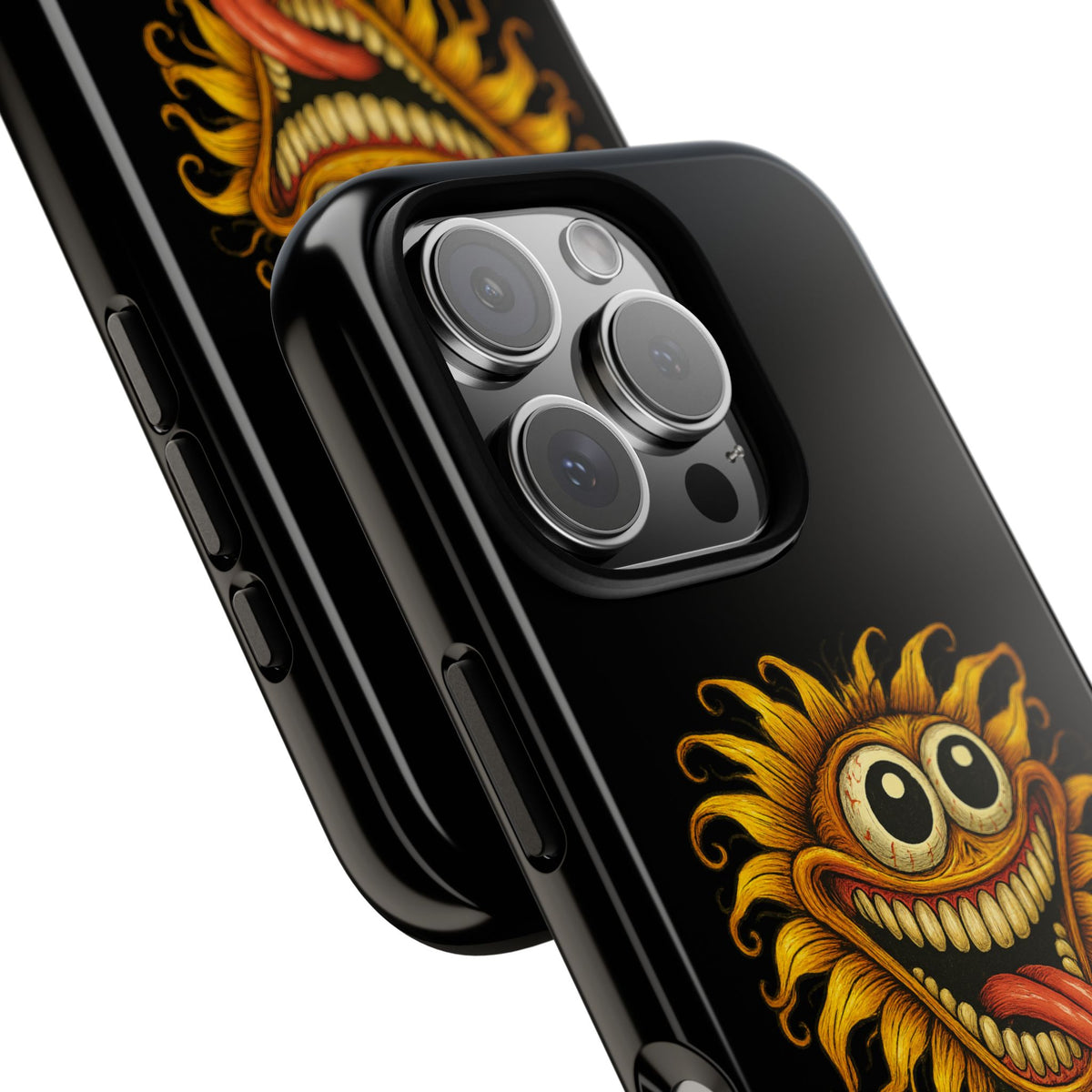 Phone Case - Smiling Sunflower Design with "Photosynthesizing the Universe One Breakdown at a Time"