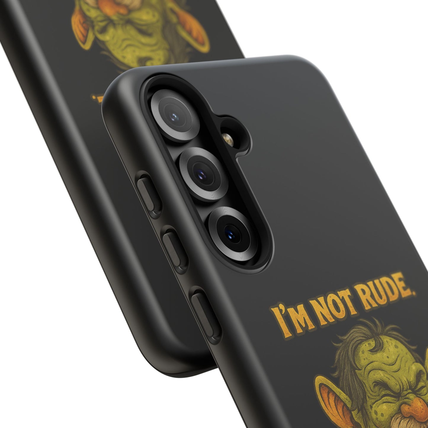 Phone Case – "I'm Not Rude, You're Just Exhausting" Funny Grumpy Troll Protective Cover
