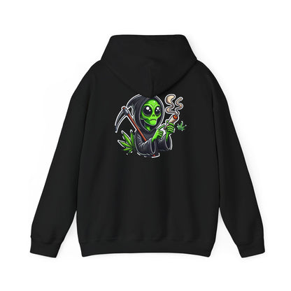 Reaper Smoking Weed Hoodie – Cannabis Grim Reaper Graphic Pullover