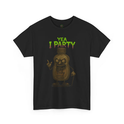 Yea I Party – Deranged Baby Oil Horror Cartoon T-Shirt