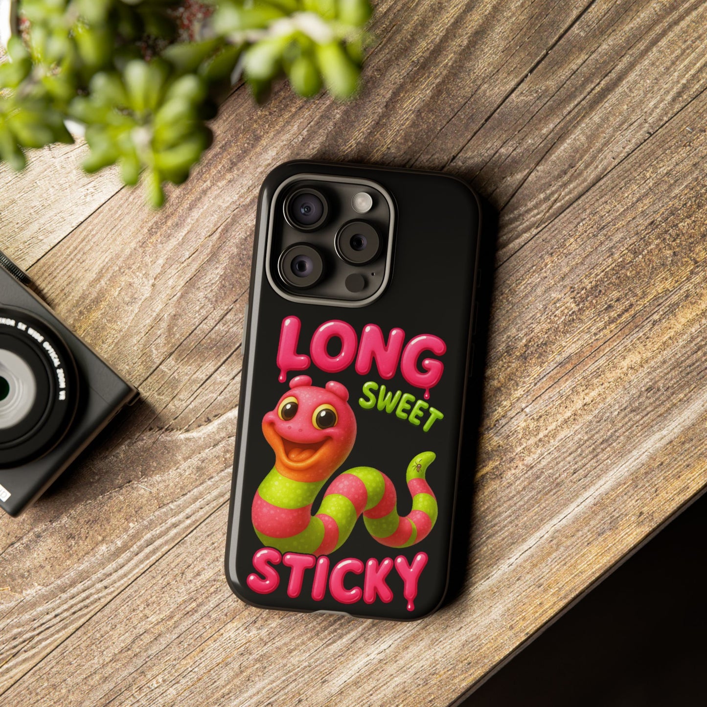 Phone Case — "Long Sweet Sticky" Cute Candy Snake Protective Case