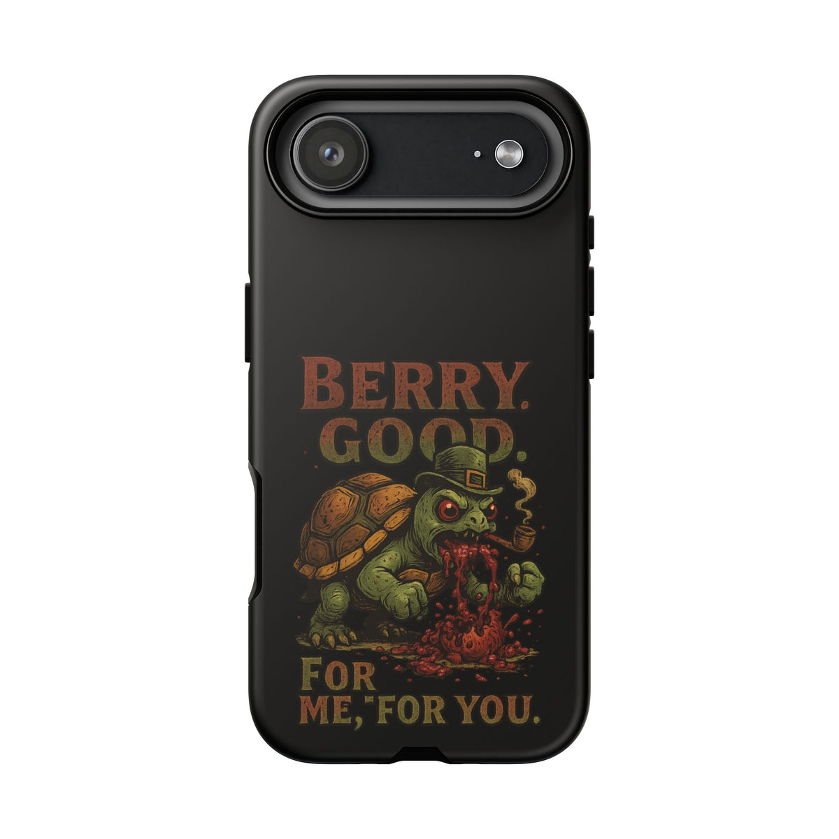 Phone Case — 'Berry Good' Zombie Turtle Graphic Tough Protective Case