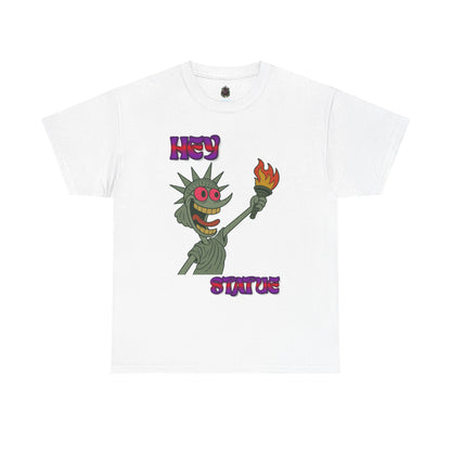 Funny Statue of Liberty Tee, Unisex Cotton T-Shirt, Gift for Friends, Summer